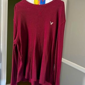 Anerican eagle crew large neck long sleeve thermal shirt